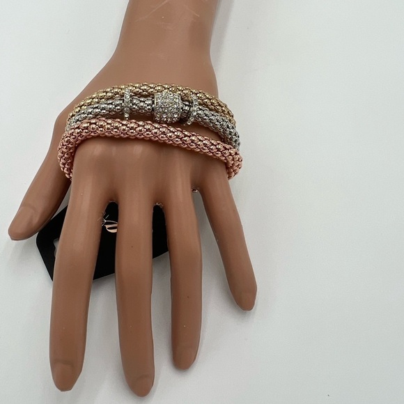 Multilayer Bracelets - 3PCS Gold/Silver/Rose Gold Corn Chain Bracelet for Women - Picture 6 of 6